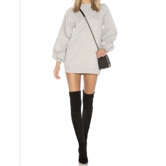 Lovers + Friends Dresses & Skirts - Lovers & Friends Jessa Sweatshirt Dress‎ Women's Small in Charcoal  Oversized